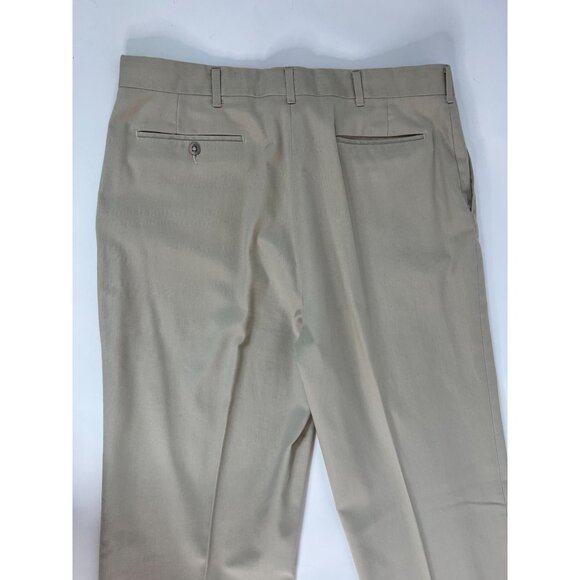 Haggar Mens Khaki Pants 36x30 Combed Cotton & Fortrel Polyester - Picture 14 of 16